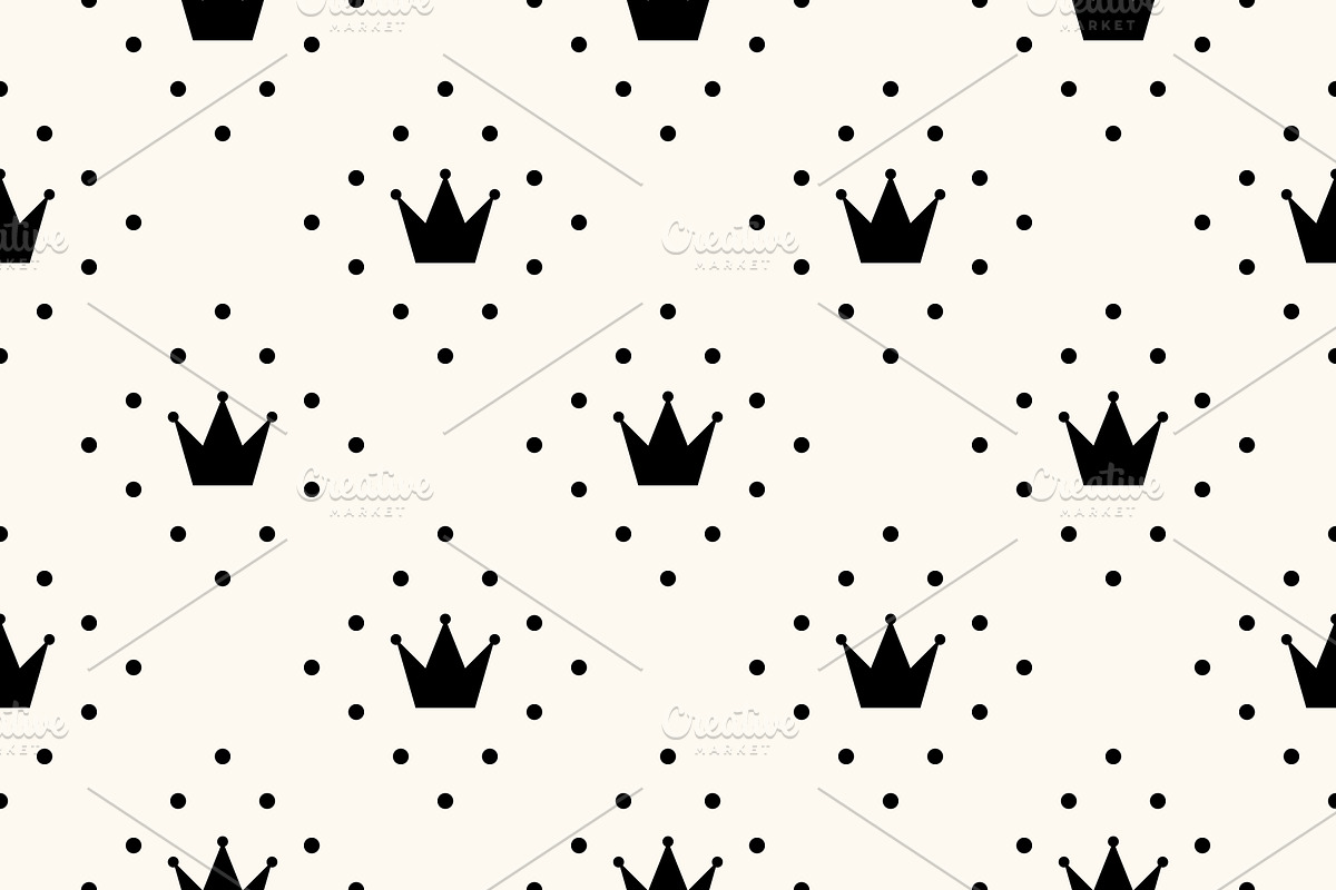 4 Monochrome Crown Patterns preview 4