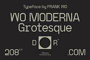 Wo Moderna Grotesque BOLD / Typeface, a Sans Serif Font by Frank Wo (Thumbnail 1 of 6)