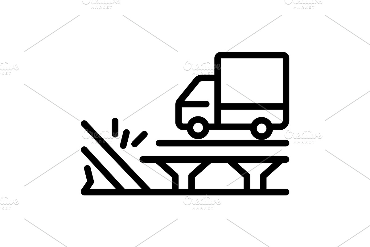 Sudden unexpected black icon, an Outline Icon by Creative priyanka