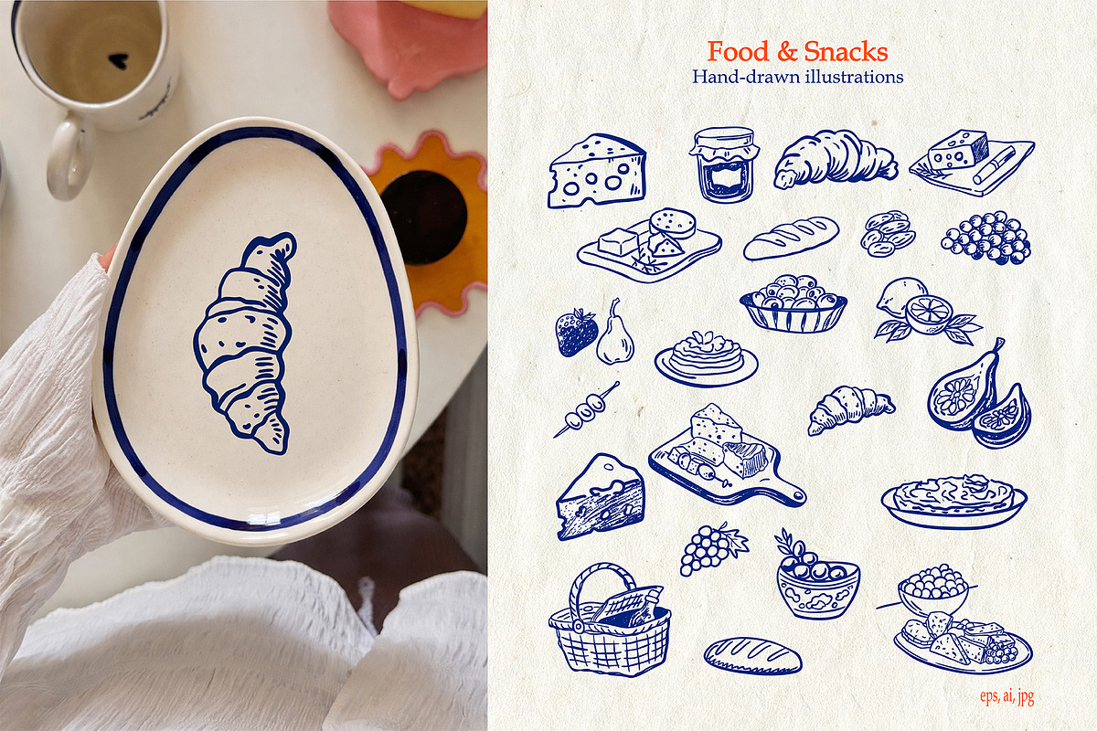 Whimsical Wine Doodle Pack, a Food Illustration by SunnJaneArt (Photo 8 of 16)