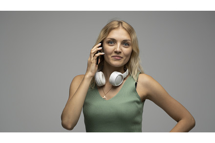 Closeup photo of attractive positive, a Person Photo by volodymyrshtun13795