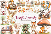 Woodland Forest Animals Friends, an Illustration by CreationArt (Thumbnail 1 of 5)