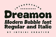 Dreamon | Professional Bubble Font, a Sans Serif Font by Intuisi Creative (Thumbnail 1 of 6)