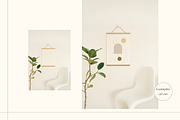 Poster Mockup SET with Wood Hanger, a Print Template by LOPEstudio (Thumbnail 7 of 8)
