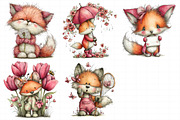 Whimsical Spring Funny Fox Clipart, an Illustration by Daily.Designs (Thumbnail 7 of 8)