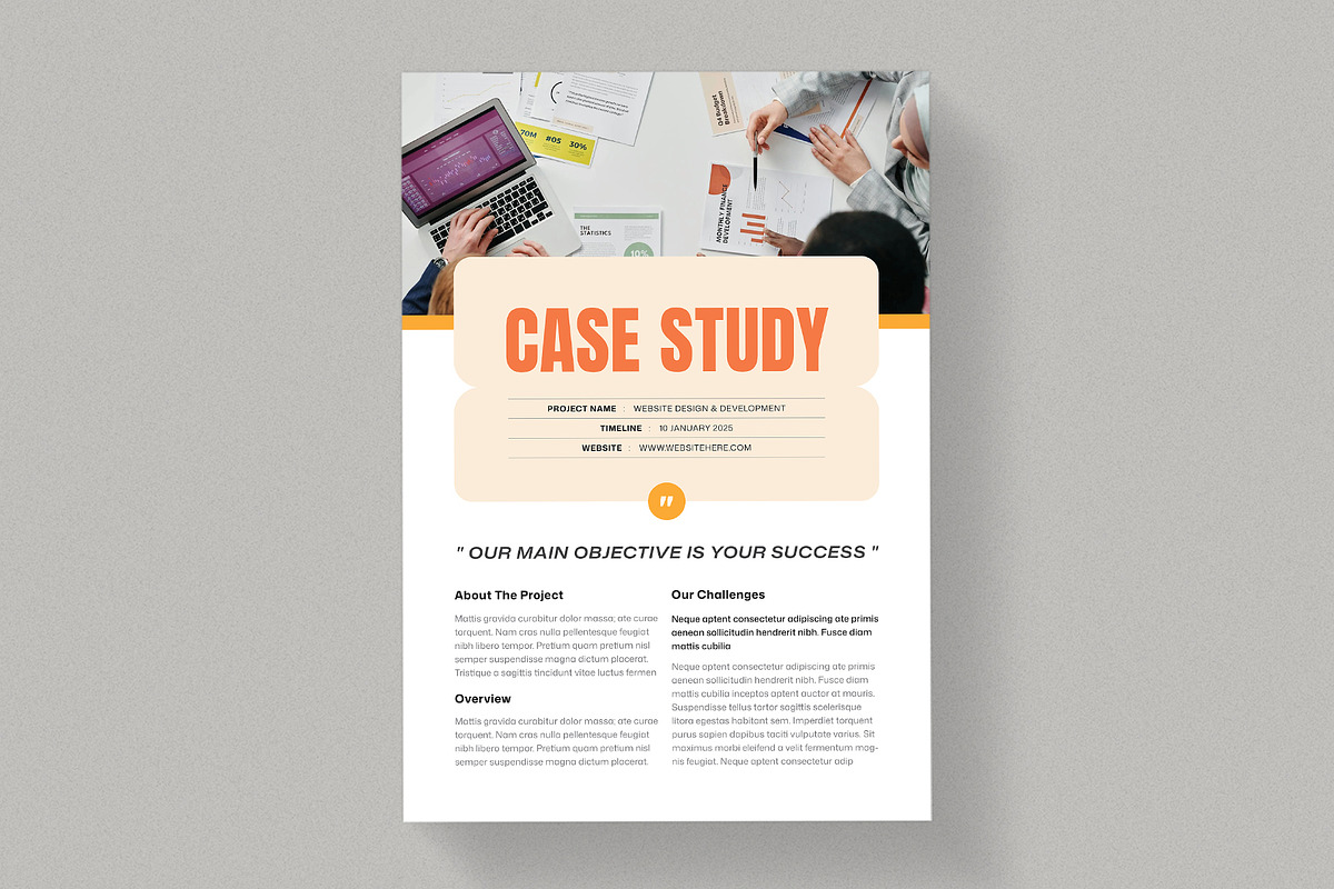 Modern Case Study Flyer | MS Word preview 2