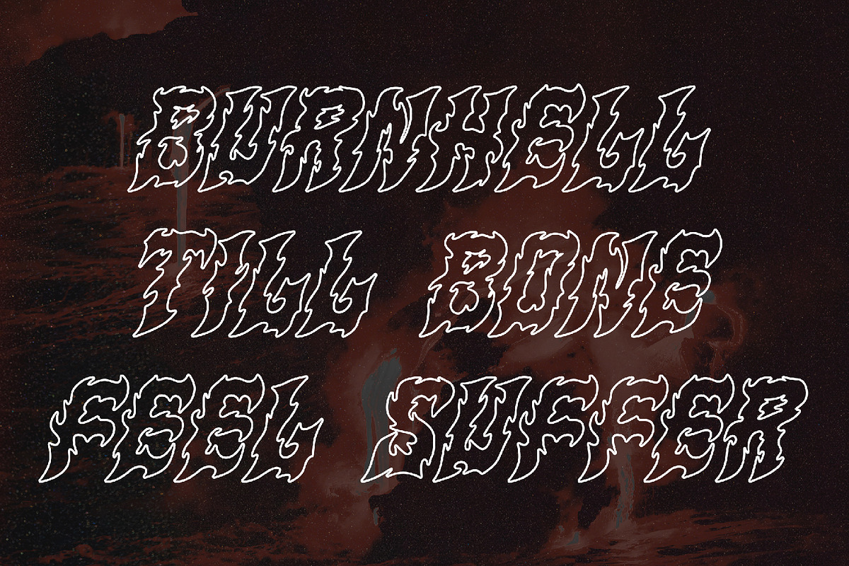 Dracursed - Death metal Font, a Script Font by AQR Studio (Photo 6 of 8)