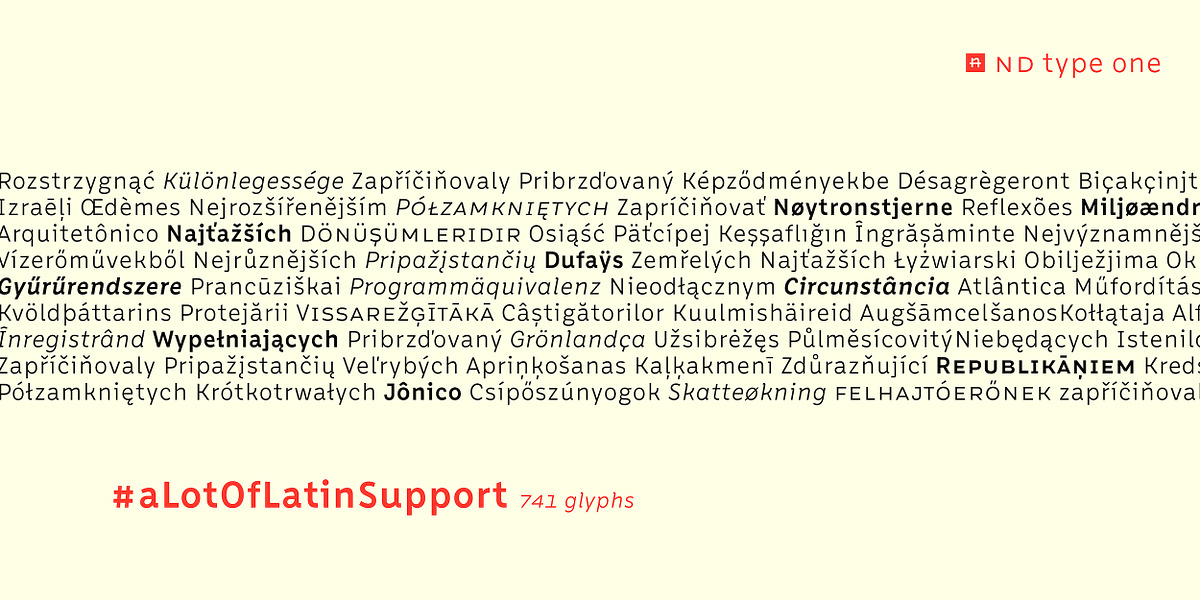 nd type one, a Sans Serif Font by Notdef Type (Photo 5 of 12)