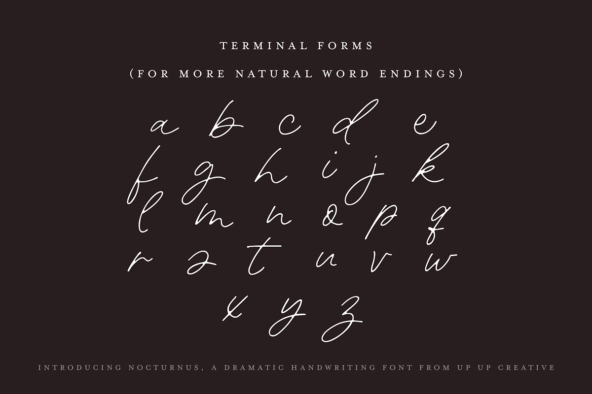Nocturnus Handwritten Script Font, a Script Font by Up Up Creative (Photo 4 of 15)