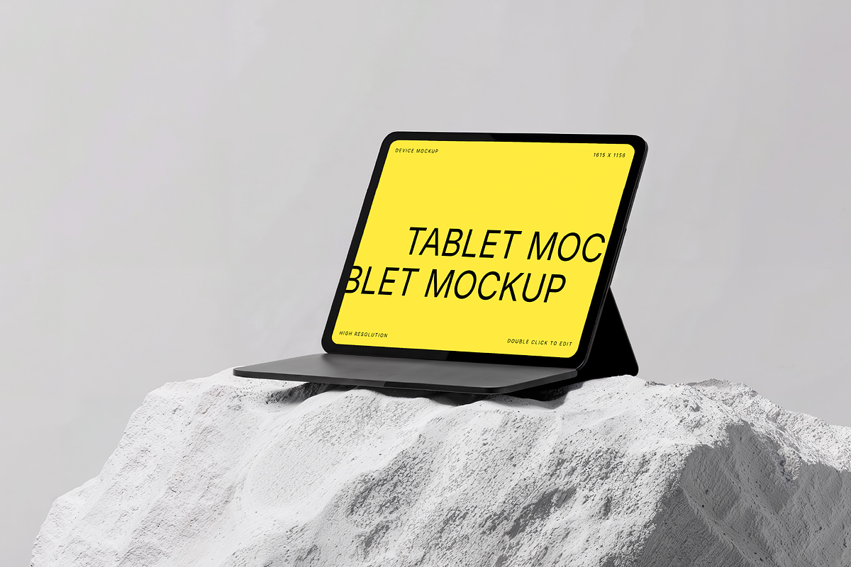 3 Computer Mockups on White Stone, a Mac Mockup by rodrigofkaminski (Photo 3 of 5)