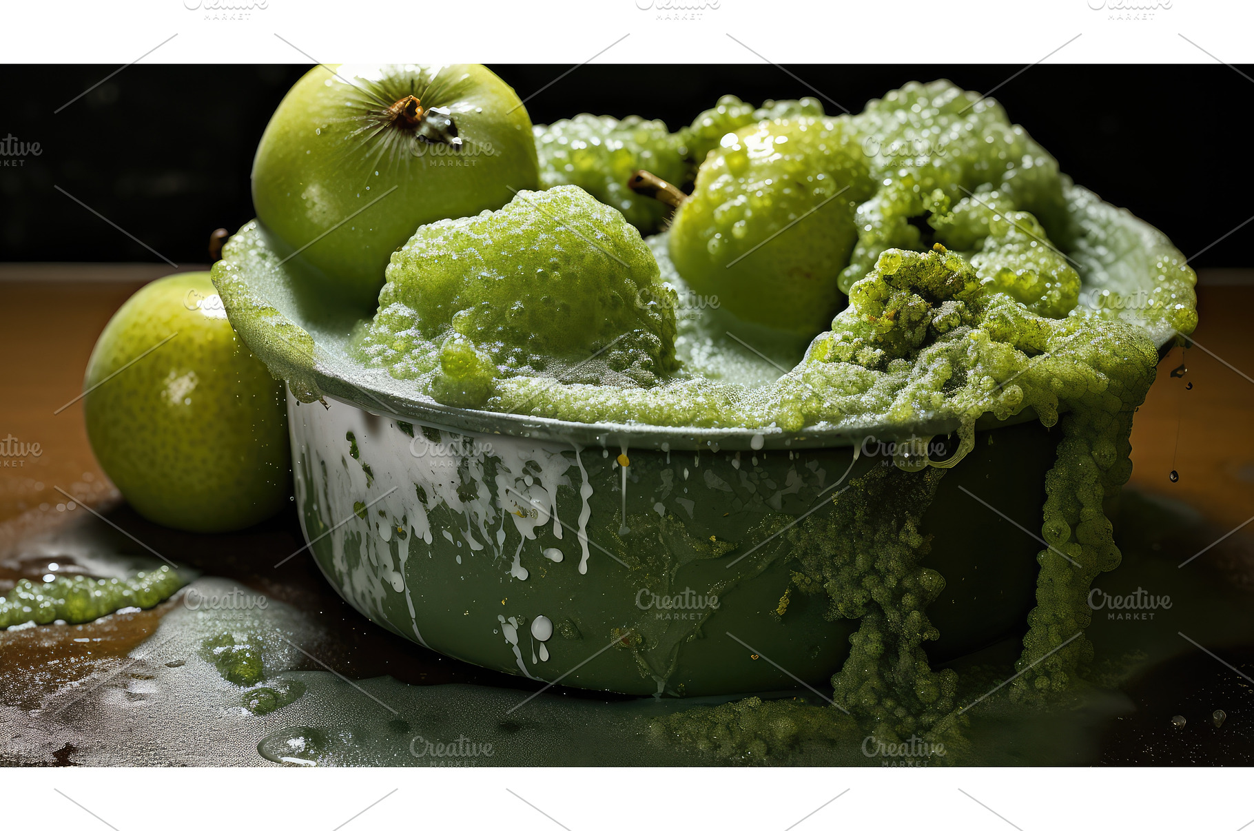 decay green mold ai generated, a Food & Drink Photo by pikepicture