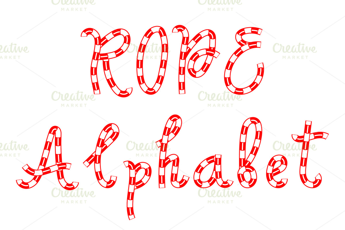 Alphabet of rope, a Script Font by IllustrationArtShop (Photo 1 of 3)