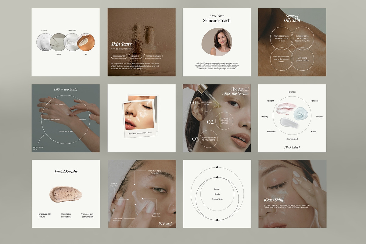 Skincare Instagram Post Templates, a Social Media Template by Terraa Studio Design (Photo 9 of 10)