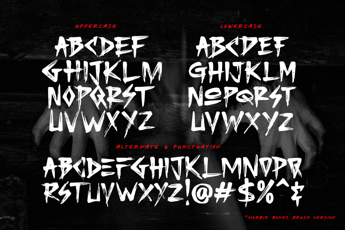 Horror brush font - Morbid Bones, a Blackletter Font by Rochart (Photo 9 of 10)