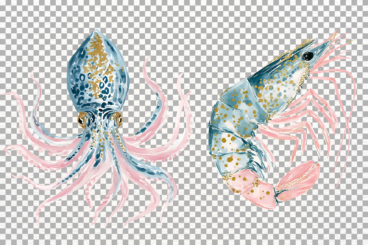 Undersea Ocean Animals PNG Clipart, an Animal Illustration by SugarCloudStudioArt (Photo 7 of 7)