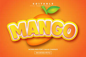 Mango 3D Editable Text Effect