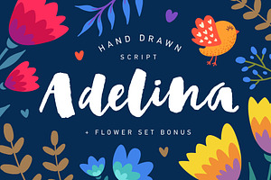Adelina Script + Flower set Bonus