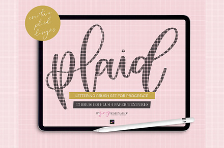 Procreate Plaid Lettering Brushes