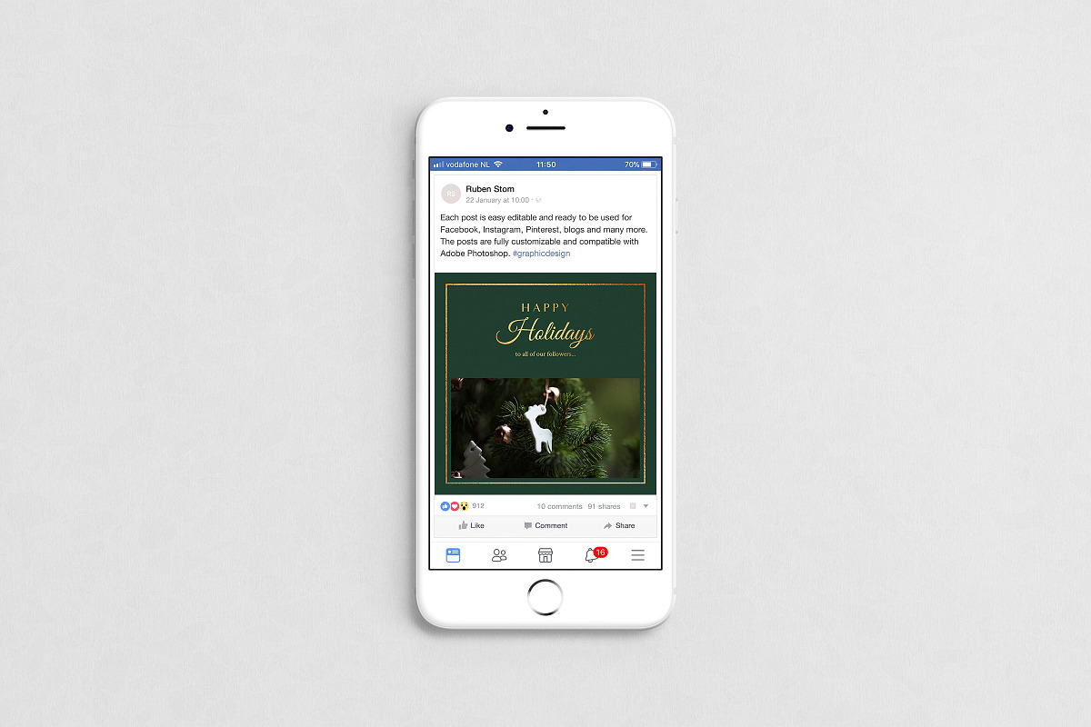 Christmas Social Media Pack, a Social Media Template by Ruben Stom (Photo 3 of 11)