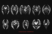 10 Bundle Dark Art Heart Wing Angel, an Illustration by Morspective (Thumbnail 6 of 7)