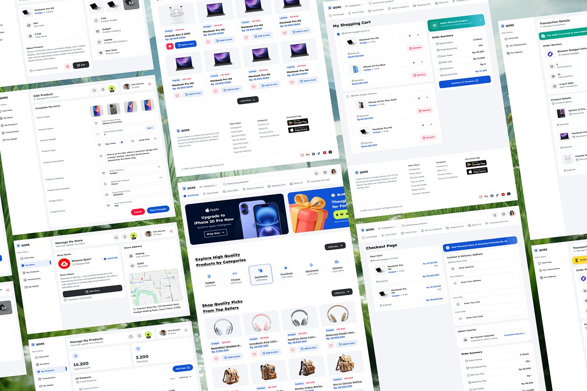 Qore - Marketplace Web Design, an UI Kit Template by Lumina_ui_ux202 (Photo 6 of 7)