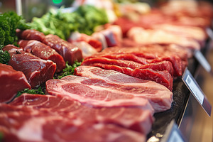 Pieces of different kinds of meat, a Food & Drink Photo by MistyDay