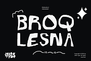 Broq Lesna, a Handwritten Font by JelekType (Thumbnail 1 of 9)
