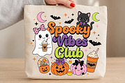 Spooky Vibes Club Halloween PNG, a Seasonal Illustration by DreamCafeArt (Thumbnail 3 of 7)