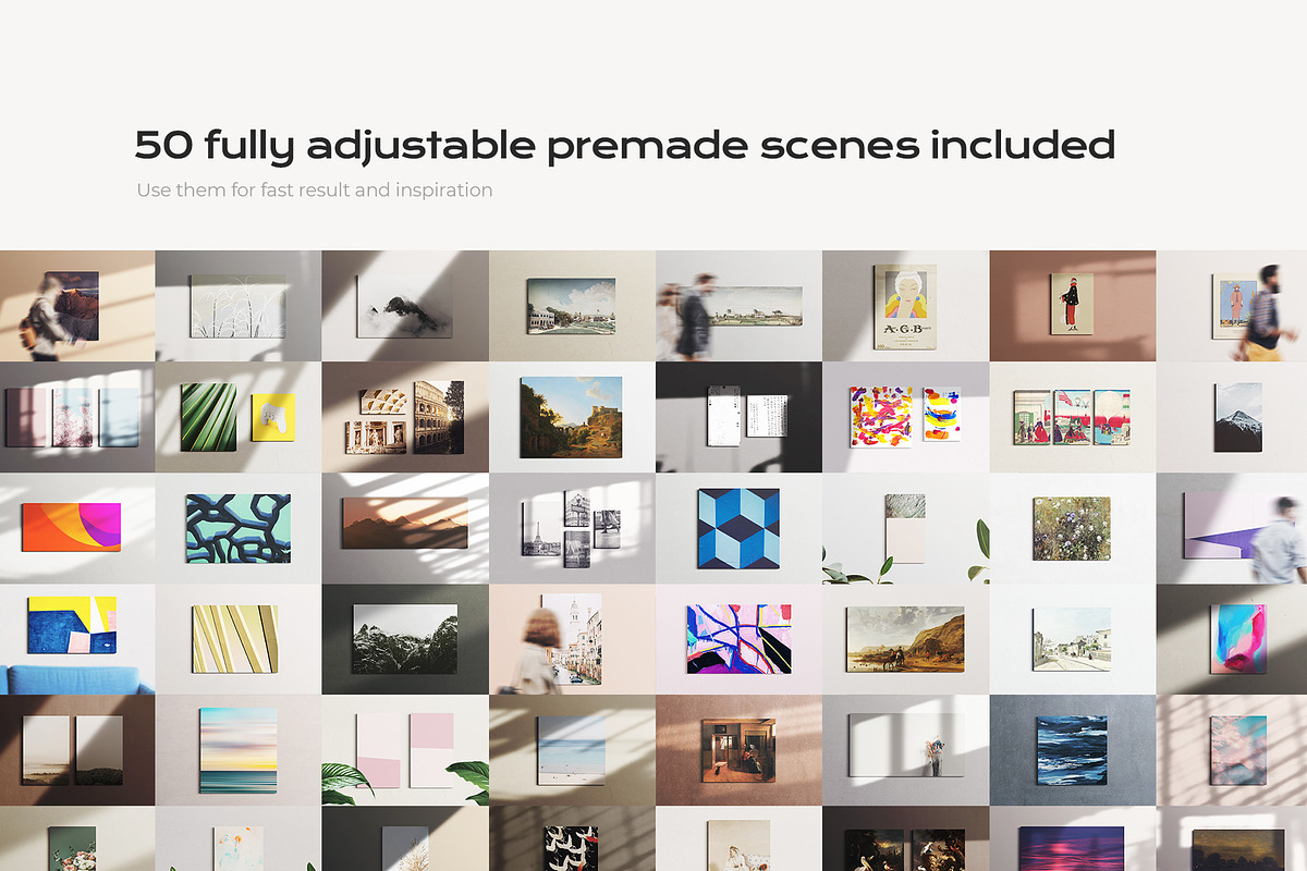 50 canvas mockup bundle creator kit, a Household Mockup by FoundImages (Photo 4 of 54)