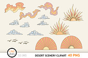 Desert Scenery Clipart - Cacti PNGs, a Decorative Illustration by SLS Lines (Thumbnail 5 of 9)