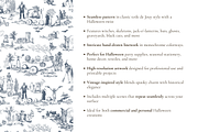 Halloween Toile de Jouy Pattern, a Background Graphic by Hughes Studio (Thumbnail 4 of 7)
