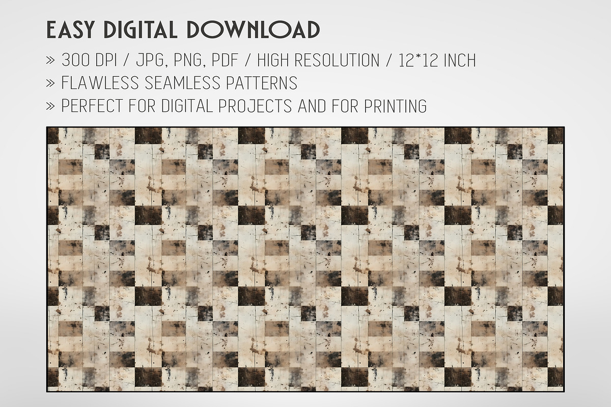 20 Seamless Grunge Chessboard Set, a Pattern Graphic by Nordic Design (Photo 2 of 9)
