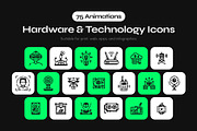 Animated Hardware and Technology, a Solid Icon by Vectors Market (Thumbnail 1 of 3)