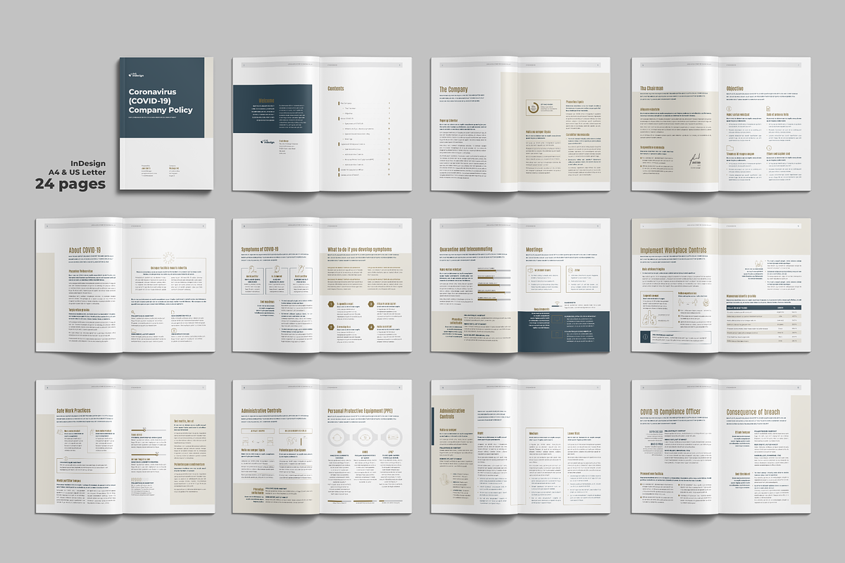 COVID-19 Company Policy, a Brochure Template by StockInDesign (Photo 10 of 10)
