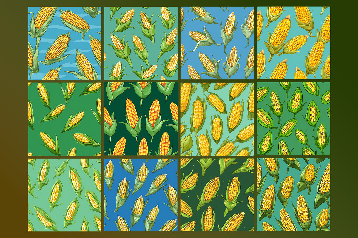 Sweet Corn Seamless Pattern, a Pattern Graphic by Forhadx5 (Photo 4 of 8)