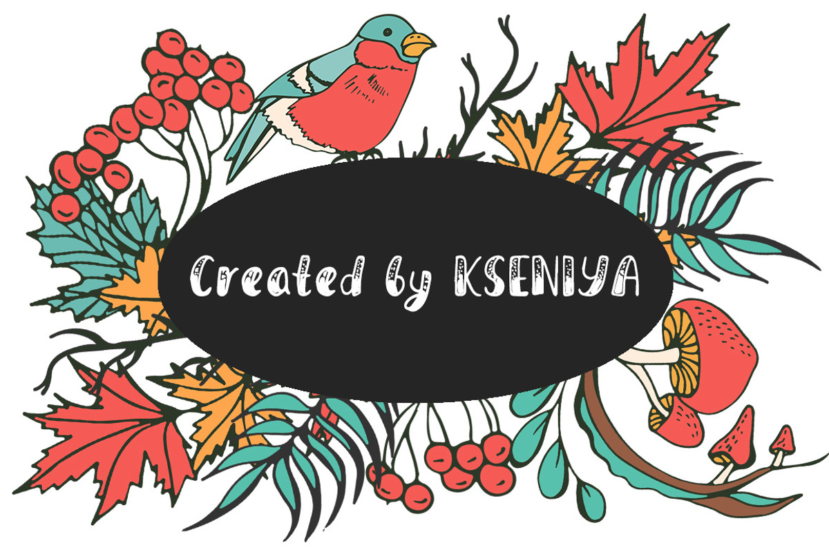 Hello Autumn - Big hand drawn set, an Animal Illustration by Kseniya_design (Photo 6 of 6)
