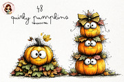 Quirky Pumpkin PNG Clipart, a Seasonal Illustration by Nicolle's Colorful Art (Thumbnail 1 of 4)
