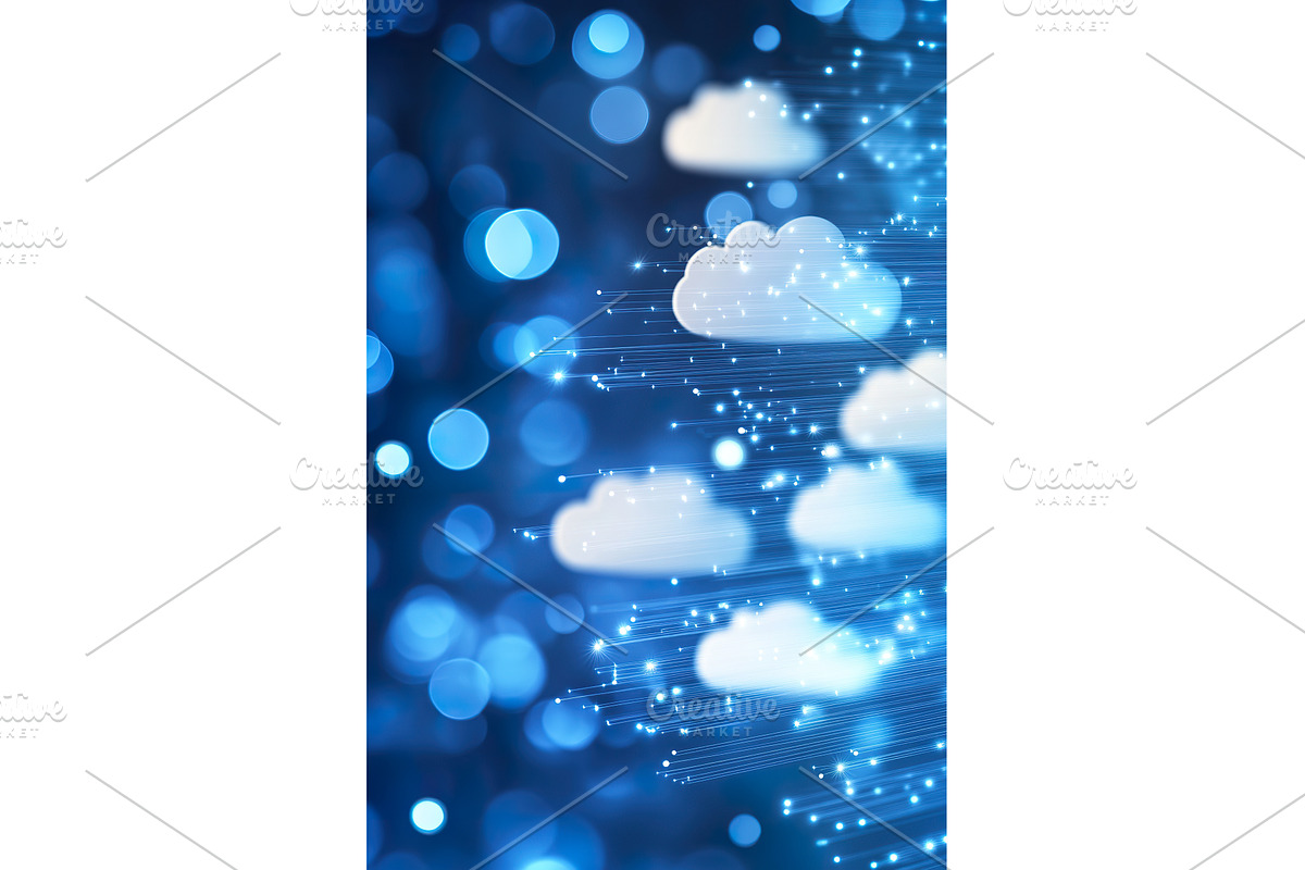 Digital cloud technology concept, a Technology Illustration by Lermont51