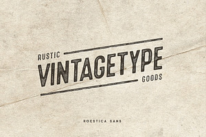 Roestica Vintage Sans Typeface