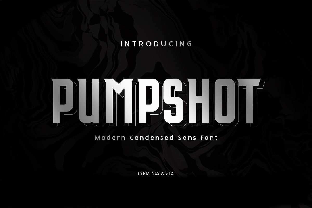 Pumpshot - Sport Sans, a Sans Serif Font by Typia Nesia (Photo 1 of 9)