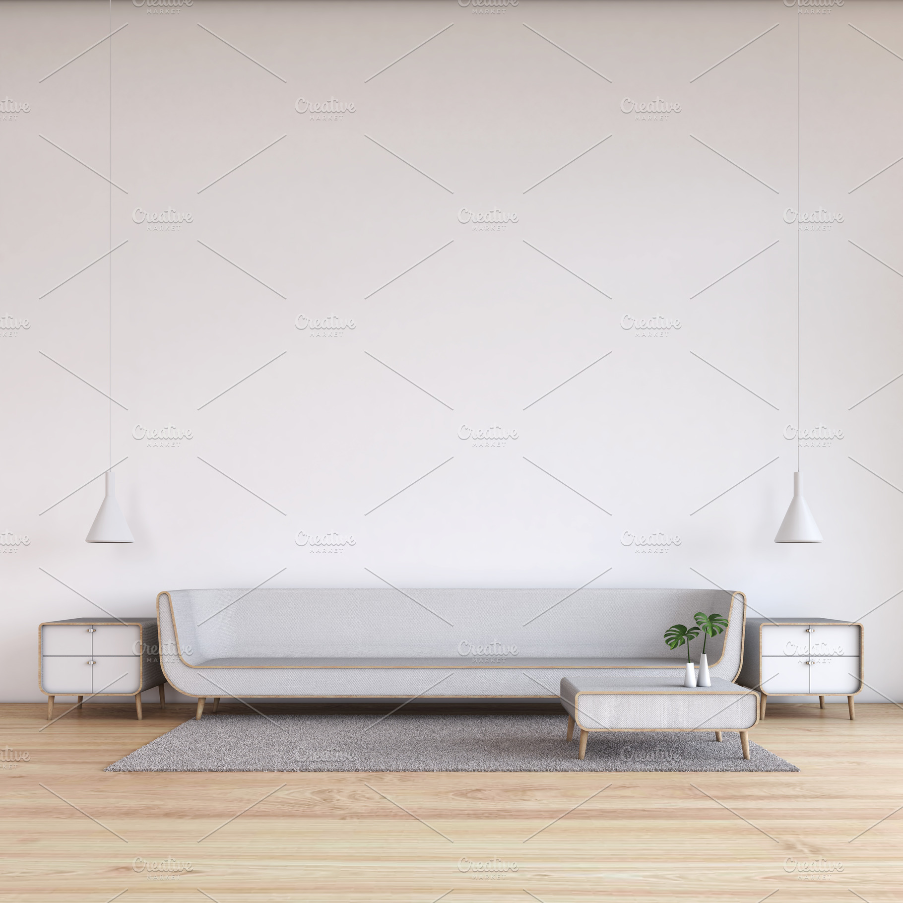 Modern Living room white wall, an Architecture Photo by MOOSPACE_STUDIO