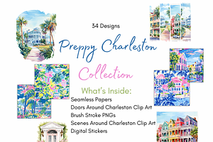 Preppy Charleston Bundle, a Pattern Graphic by Paper & Pattern Studio