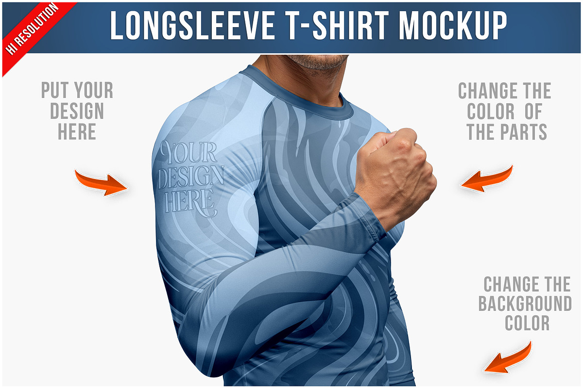 Compression Longsleeve T-Shirt PSD, a Product Mockup by Bruno's Shop (Photo 1 of 3)