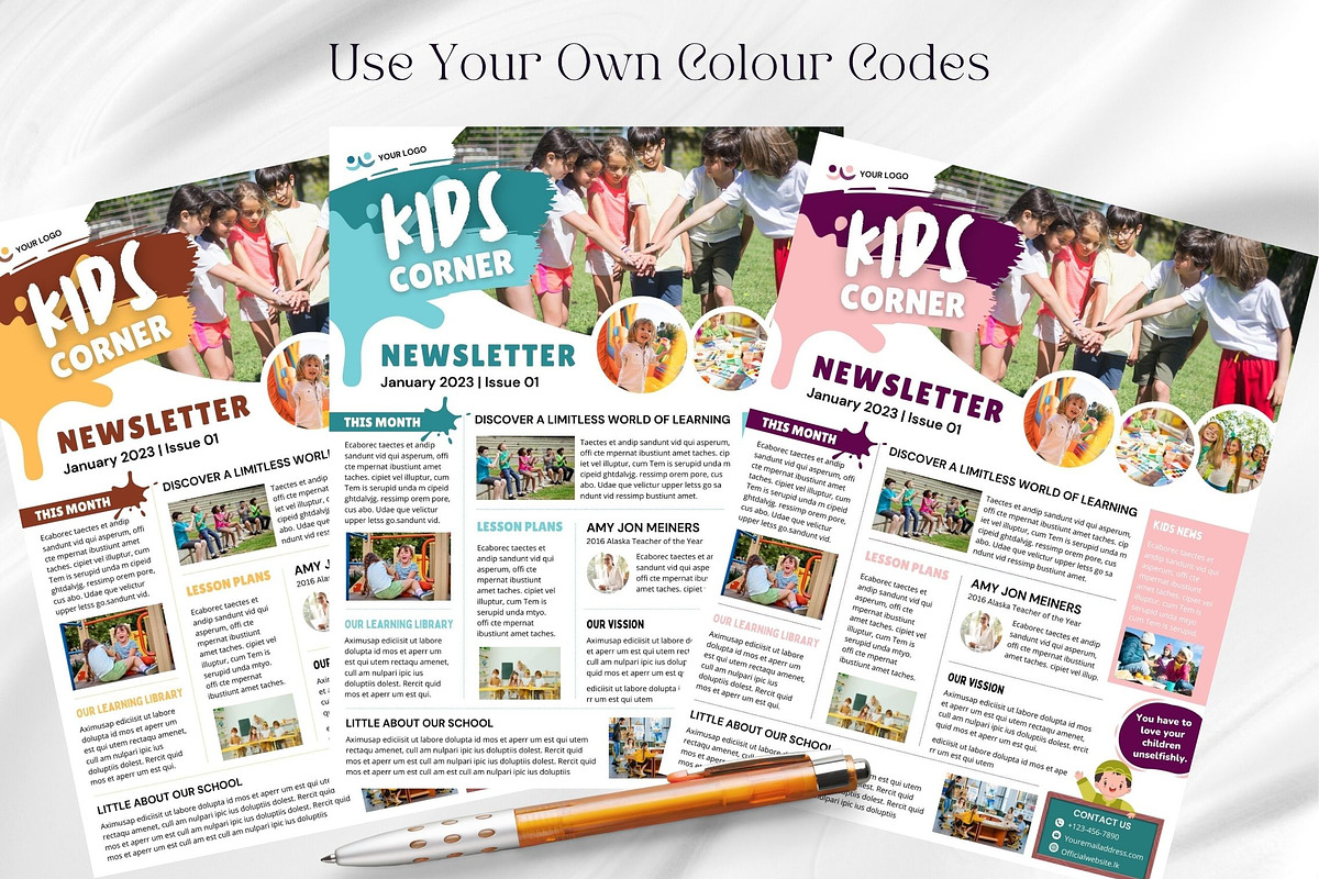Canva Newsletter Template for Kids preview 5