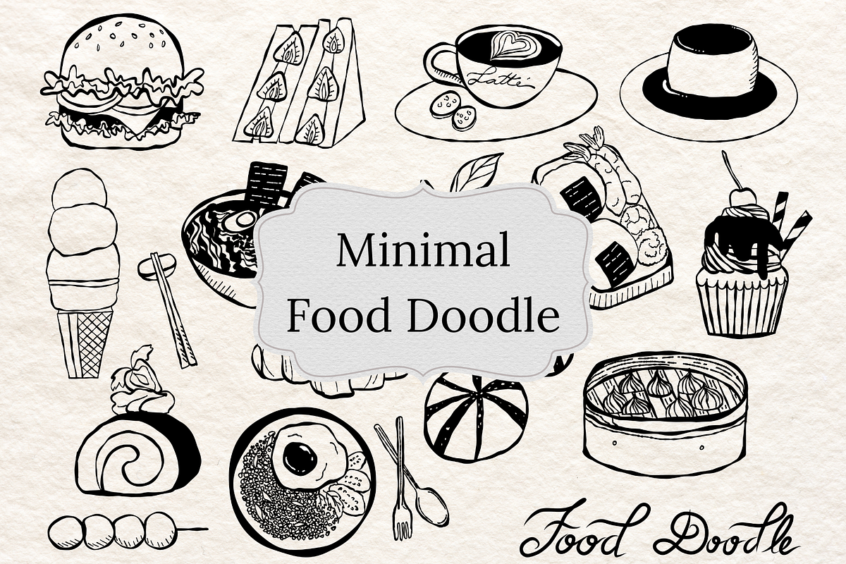 Minimal Food Doodle, a Food Illustration by AMMi (Photo 1 of 3)