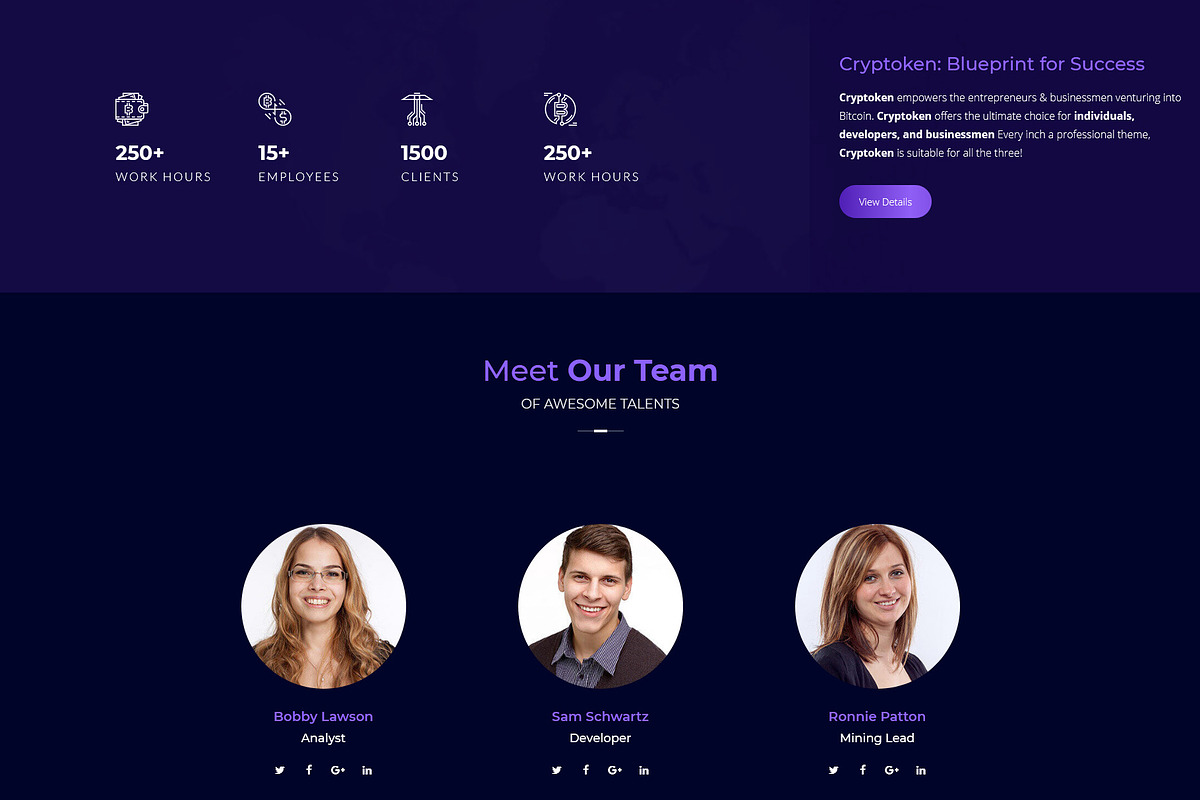 Cryptoken - Cryptocurrency WP Theme, a WordPress Template by ThemesRain