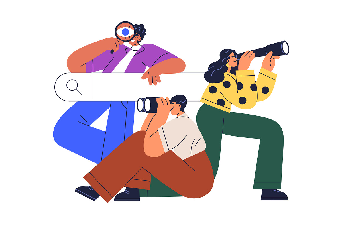 People browsing with search bars set, a Technology Illustration by Good Studio (Photo 2 of 7)
