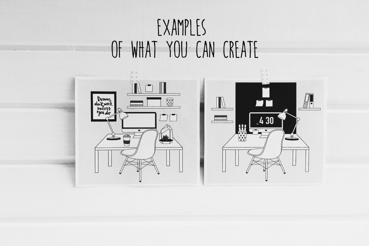 Hand Drawn Office Elements preview 4
