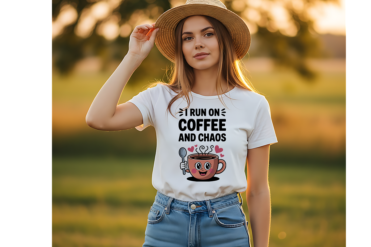 Coffee Chaos Cute Quote SVG Design, an Object Illustration by Annudesign (Photo 6 of 10)