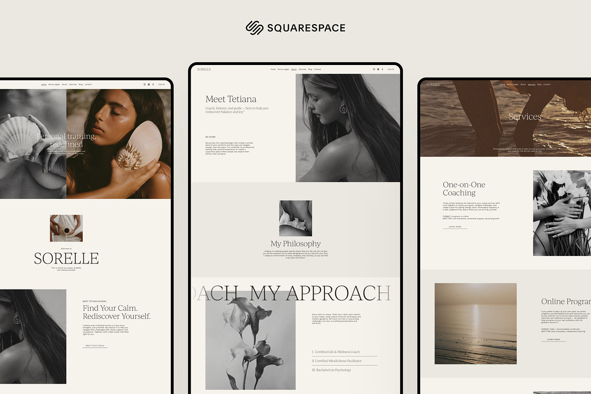 Squarespace Template Coach Website, a Squarespace Template by The Soft Voice (Photo 2 of 8)